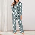 thumbnail image 2 of Balery Penguin Conjunto de Pijama con Estampado para Mujer, Conjunto de Dos Piezas con Manga Larga, Ropa de Dormir Suave con Bolsillos, Pijamas Cómodos-XX-Large, 2 of 7