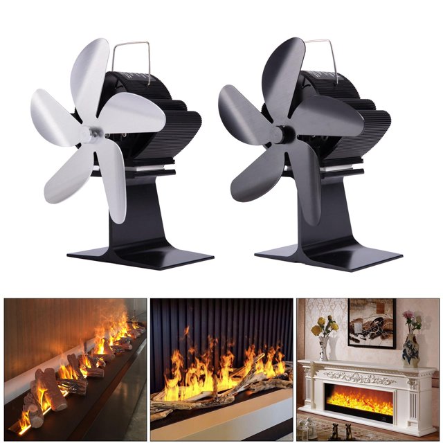 Ventilador de Estufa de 2 Uds., Estufa, Ventilador de Calefacción para Chimenea, Ahorro de Energía para Soledad Ventilador de estufa de calor
