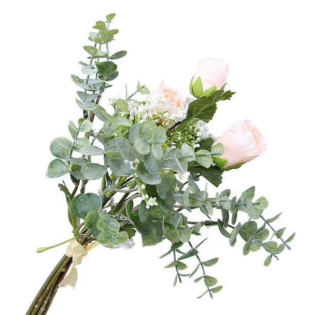 Ramo de flores artificiales Simulación de banquete de boda Decoración floral Decoración del hogar Flor falsa, Champán AweSitey HA7253-03B