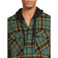 thumbnail image 3 of No Boundaries Men's & Big Men's Hooded Flannel Shirt, Sizes XS-5XL, 3 of 5