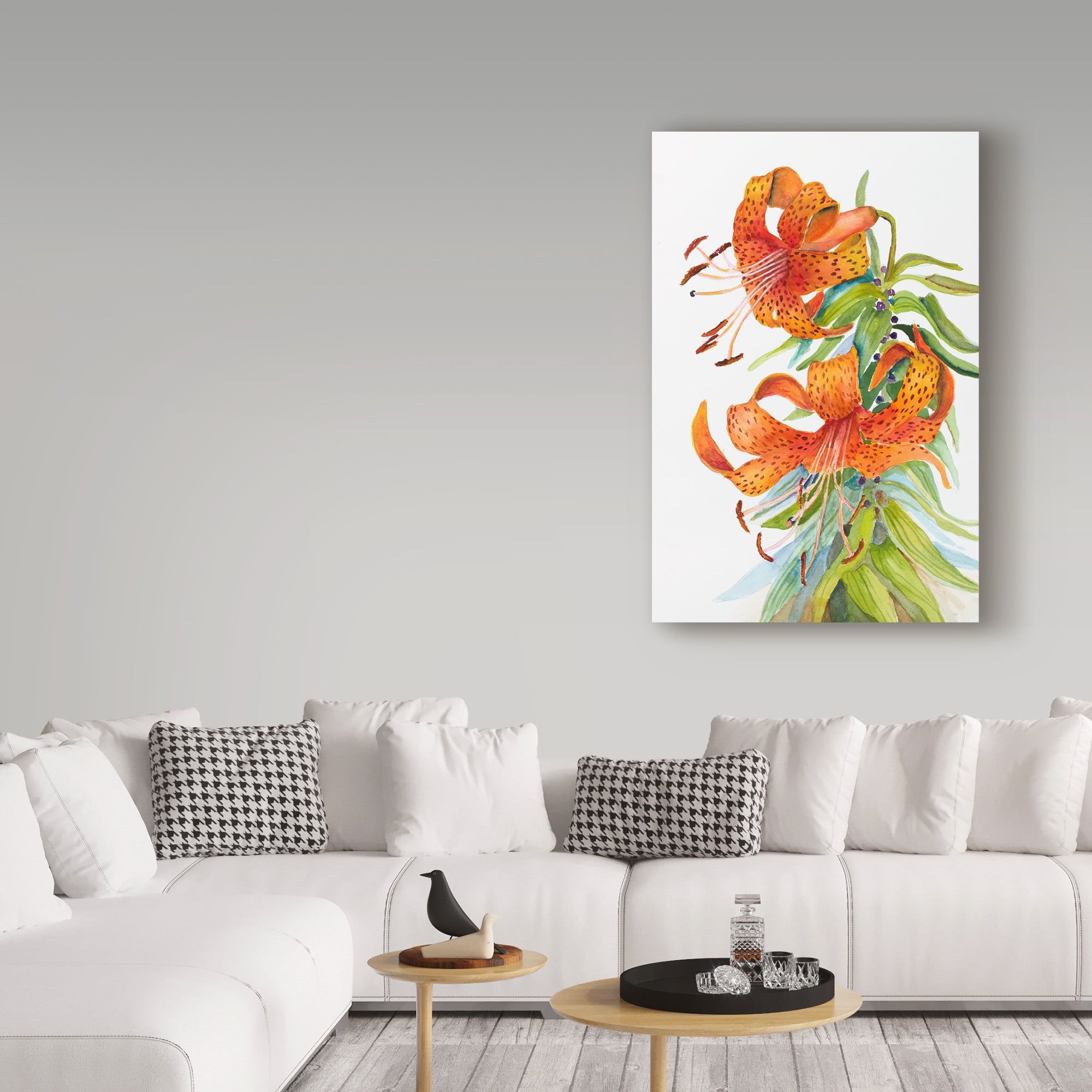 Trademark Fine Art 'Tiger Lilies' Canvas Art by Joanne Porter
