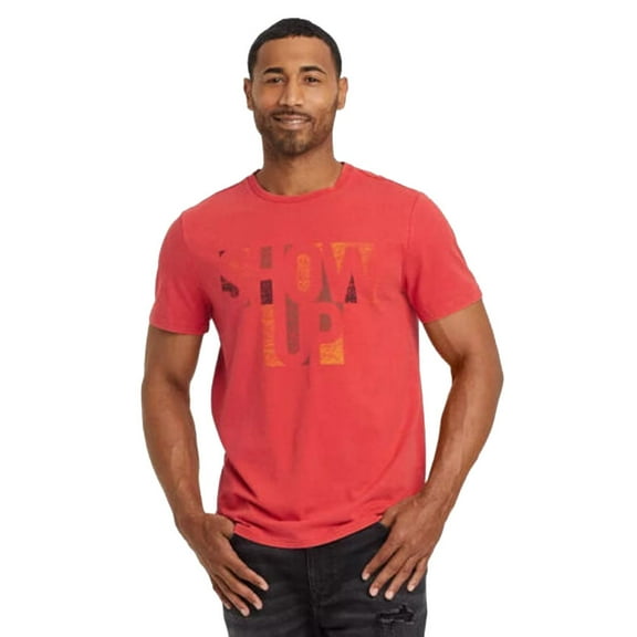 Black History Month Men's Show Up Short Sleeve Graphic T-Shirt - (Red, Large)