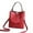 Red, variant on Modern Bucket Style Sling, Chain Strap Bucket Bag, Women'S One-Shoulder Structured Purse Women Leather Shoulder Bag Solid Color Handbags