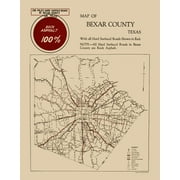 Bexar County Texas Roads - 1923 - 23.00 x 29.46 - Glossy Satin Paper