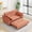 Orange, variant on Modular Sleeper Sofa Loveseat, Modern Corduroy Sofa Bed with Pull Out Bed, 2-Seat Convertible Couch for Living Room Apartment Guest, No Tools Assembly, Orange