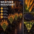 thumbnail image 3 of Akmoler Outdoor Solar Lights, 7 Led Wheats Solar Lights Waterproof, Fall Outdoor Decor, Yellow | Flower Lights, Auto On/Off, Garden Decor for Pathway, Yard, Patio, Gardening Gifts for Women, 3 of 9