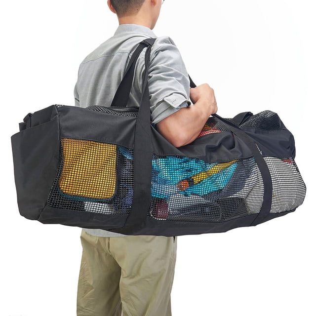 Bolsa de malla, bolsa de buceo de malla, bolsa de hombro, correa de almacenamiento plegable, bolsa de libre, bolsas ligeras para shamjiam Organizador de bolsos de mano