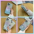 thumbnail image 6 of Designed for iPhone 13 Pro Max Phone Case Fluorescent Iridescent 3D Pleats Design Full Body Protective Cell Phone Cover for iPhone 13 Pro Max 6.7 inch for Women Girls-Laser Clear, 6 of 9