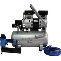 California Air Tools 4.7 Gal Quiet Air Compressor Bundle with Brad Nail Gun and 25ft. Air Hose, 4710SQGK18