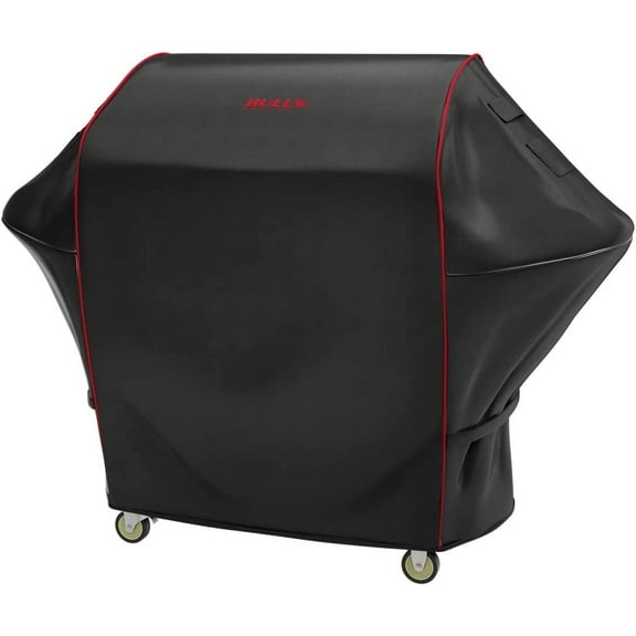 Bull Outdoor Products 72012 30" Premium Grill Cart Cover, Black W/Red Piping
