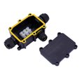 thumbnail image 3 of Langgg Waterproof Black IP68 Plastic Cable Wire Connector Gland Electrical 3-Cable Junction Box with Terminal, 3 of 6