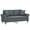 Dark gray + Width 68", variant on vidaXL 2-Seater Sofa with Throw Pillows Accent Loveseat for Living Room Velvet