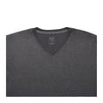 thumbnail image 3 of Playera Fruit Of The Loom para Mujer, Cuello V Manga Corta Obscuro Jaspe Gris Talla CH, 3 of 4