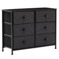 thumbnail image 6 of Duhome Elegant Lifestyle 6 Drawer Dresser, Black Fabric Dresser for Bedroom Chest of Drawers Storage Organizer with Metal Frame, Black, 6 of 10