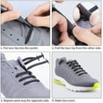 thumbnail image 4 of HOMAR No Tie Shoelaces for Kids and Adults Stretch Silicone Elastic No Tie Shoe Laces, 4 of 10