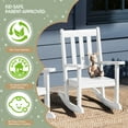 thumbnail image 4 of WestinTrends Malibu Outdoor HDPE Plastic Preschool Toddler Rocking Chairs (Set of 2), White, 4 of 14