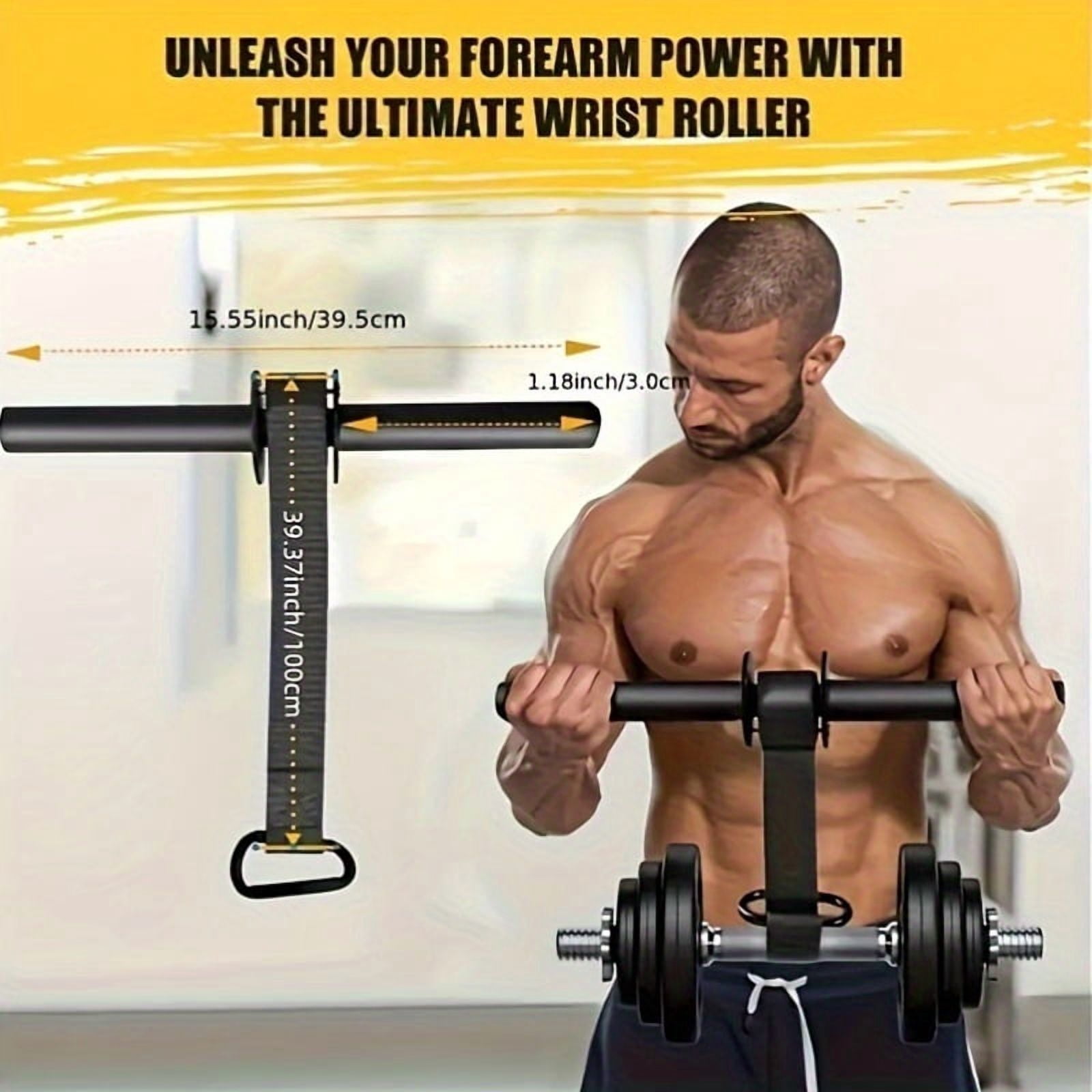 1pc Iron Wrist and Forearm Strengthener, Muscle Training Bar, Power Training Equipment, Black, Universal Fit, No Power Required, Fitness & Outdoor Sports Gear