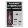 DAX U-Channel Poster Frame, Contemporary Clear Plastic Window, 24 x 36, Clear Border