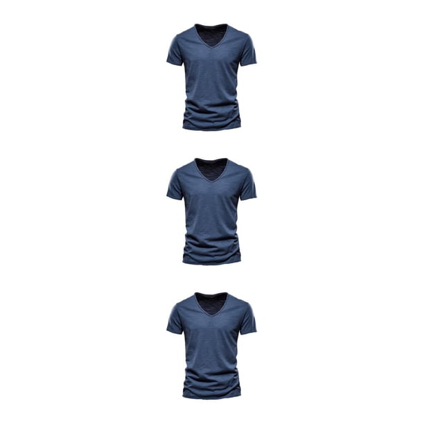 Qarigey Destaque con ropa de estilo africano cultural para hombres Traje tradicional de hombres africanos cómodos Unisex manga corta azul Type1 NO1
