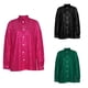 thumbnail image 4 of Txlixc Blusa de botón femenino, lentejuelas brillantes, manga larga, color sólido, gran solapa Txlixc moda, 4 of 4
