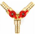 thumbnail image 1 of Fuel Air Oil Compatibility, Y Shaped Shut-off Ball Valve for Safe and Firm Hose Connections, 1 of 5