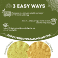thumbnail image 5 of Pride of India - Pack of 6 - Mung Bean Papadum, Plant-Based Protein Crisps, 10 Count, 3.53 oz, Vegan, Gluten-Free, 5 of 10