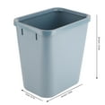 thumbnail image 2 of Modern Plastic Waste Paper Bin, 8L Rectangle Waste Bin Thicken Plastic Open Top Trash Can, Waste Bin For living room, kitchen, bathroom (gris), 2 of 9