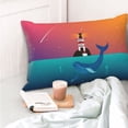 thumbnail image 6 of Kll Lighthouse And Whale Pillow Covers Envelope Closure,Super Soft And Cozy Fuzzy Fleece Pillow Case Cover 16"X24", 6 of 9