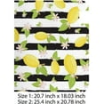 thumbnail image 3 of Coolnut Magnetic Mailbox Cover, Lemons On Black White Stripes Post Mail Box Cover Mail Wraps Cover, Standard Size 20.7" L x 18" W, 3 of 5