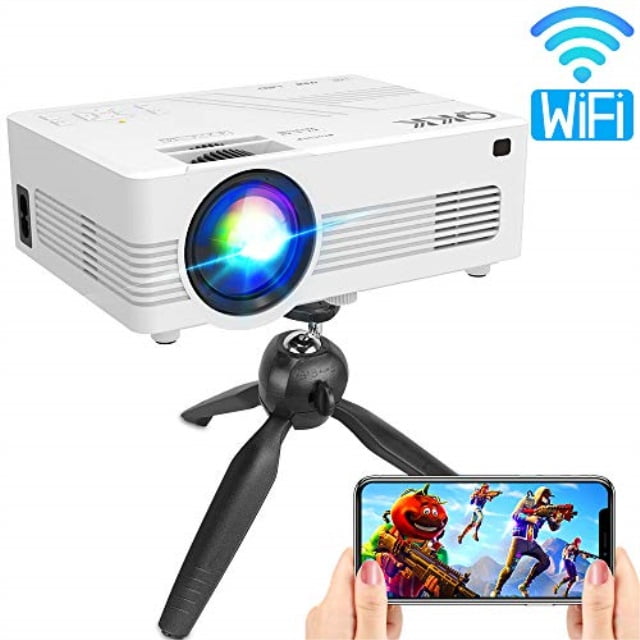 qkk upgraded 3600lumens wifi projector, full hd 1080p supported mini