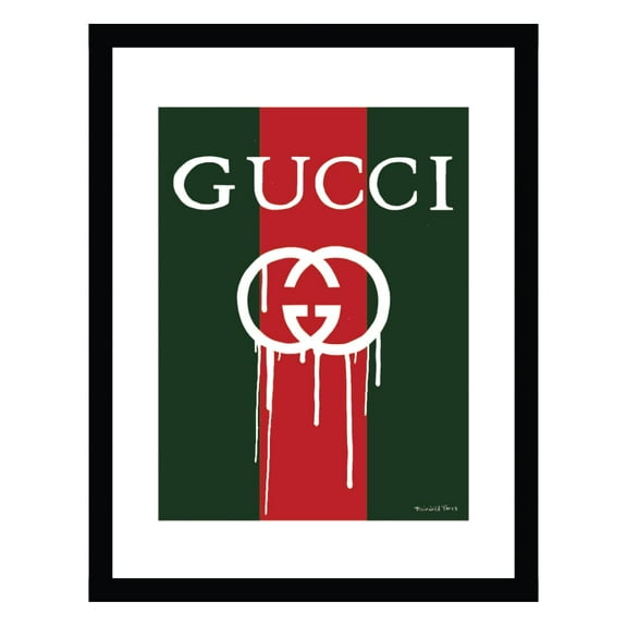 Fashion Designer Drip Logo - Framed Print