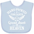 thumbnail image 3 of Inktastic Handpicked for Earth by My Great Aunt in Heaven Boys or Girls Baby Bib, 3 of 4