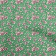 thumbnail image 1 of oneOone Cotton Poplin Green Fabric Florals Dress Material Fabric Print Fabric By The Yard 42 Inch Wide, 1 of 4