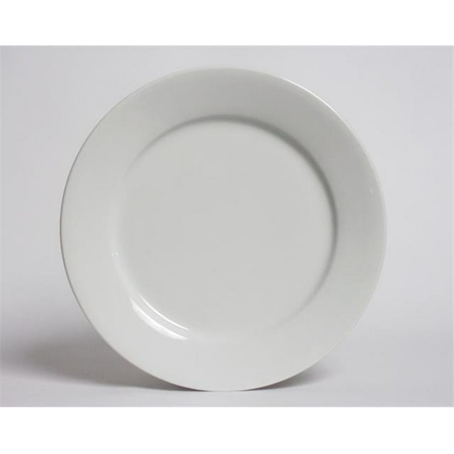 Tuxton China ALA-090 Alaska 9 in. Rolled Edge Plate - Porcelain White - 2 Dozen