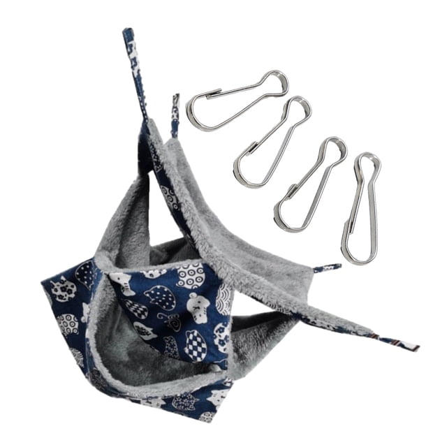 Methold El nido de jaula para animales pequeños proporciona un lugar cálido y cómodo para dormir con hamaca para mascotas hamaca para Hábitats y jaulas para animales pequeños Gato azul M35*35cm