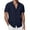 Navy, variant on Busydd Mens Dress Shirts Casual Classic Solid Color Button Down Shirt Men Short Sleeve Turndown Collar Business Tops 2XL