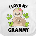 thumbnail image 4 of Inktastic Cute Sloth I Love My Grammy with Green Leaves Boys or Girls Baby Bib, 4 of 4
