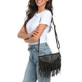 thumbnail image 6 of HDE Women's 100% Faux Leather Crossbody Handbag, Black, 6 of 7