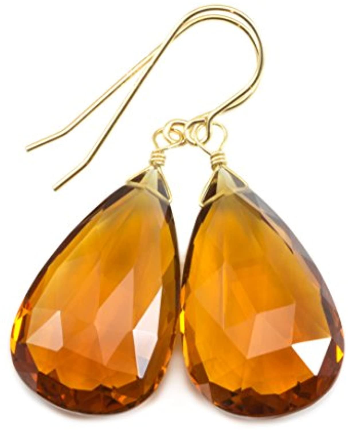 large citrine earrings