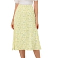 thumbnail image 1 of AllegK Faldasmedpiercon estampado floral y cintuelástialpamujer Amarillo XS, 1 of 6