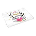 thumbnail image 2 of MKHERT Merry Christmas Retro Hipster Quotes with Antlers and Flowers Doormat Rug Home Decor Floor Mat Bath Mat 23.6x15.7 inch, 2 of 3