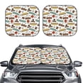 thumbnail image 6 of Lsque Art Of Living 2 PCS Windshield Sun Shade | CarFoldable Window Covers | Car Accessories Reflect UV for Universal Cars SUV Truck | Small, 6 of 7