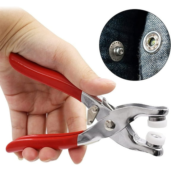 Casewin 100 Sets Snap Fasteners Kit - Five Paws Pearly Surface Metal Snap Buttons Press Studs with Fastener Pliers Press Tool Kit for Sewing Crafting