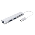 thumbnail image 1 of Carcasa de aleación de aluminio Wmkox8yii Hub USB-C 5 en 1 1 puerto USB 3.0 2 puertos USB 2.0 ranuras SD TF, 1 of 2
