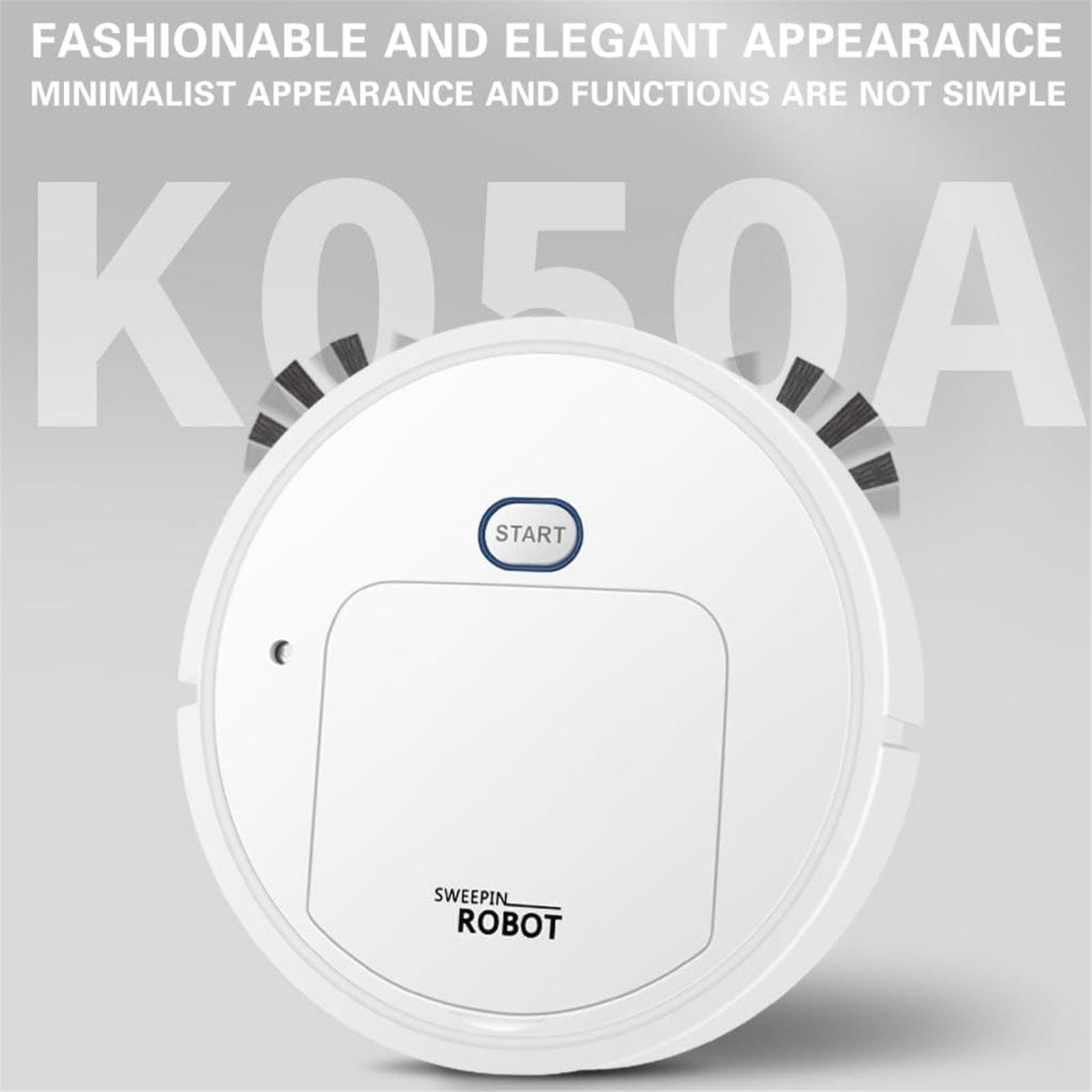 ionze Clearance! Sweeping Robot Robot Vacuum Cleaner Robotic Vacuum Cleaner for Low Carpet Pet Hair Hard Floors Housewares (White)