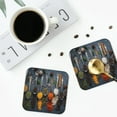 thumbnail image 5 of Gaeub Various Herbs And Spices In Spoons Print 6 Pcs Leather Coasters for Drinks ,Drink Coasters Sets,Drink Table Cup Coasters for Living Room Kitchen Coffee Decor,Square, 5 of 7
