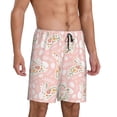 thumbnail image 2 of Balery Easter Bunny Pantalones cortos de pijama de punto de algodón para hombre con cinturilla y bolsillos-Small, 2 of 6