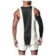 thumbnail image 5 of IYTR Mens Sleeveless Tee Shirts T Shirts Tank Tops Crewneck Solid Color Comfy Summer Fashion Casual Personality Sports Quick Drying And Breathable Tank Tops Blouses White XL, 5 of 7