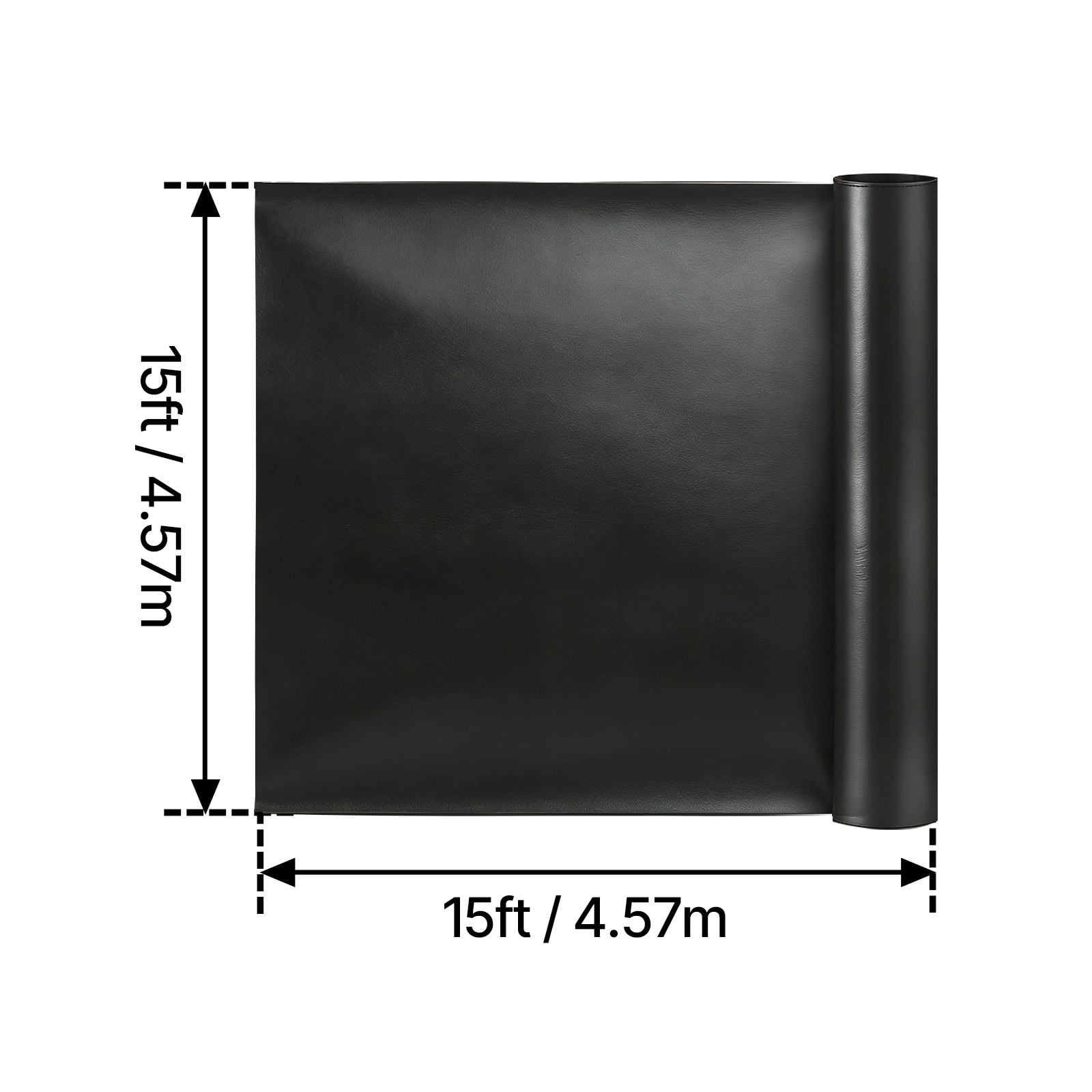 15 x 15 ft Pond Liner, 45 Mil Thickness, EPDM Rubber Material Fish Pond Liner for Outdoor Ponds, Easy to Cut, Durable & Leakproof, for Water Garden, Waterfall, Fishpond, Koi, Fountains, Black
