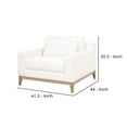 thumbnail image 5 of 42 Inch Fabric Sofa Chair with Track Armrests, Cream, 5 of 5